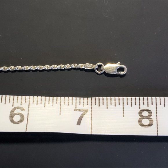 Vintage 925 Silver Braided Chain Necklace and Bracelet Set - Picture 5 of 6